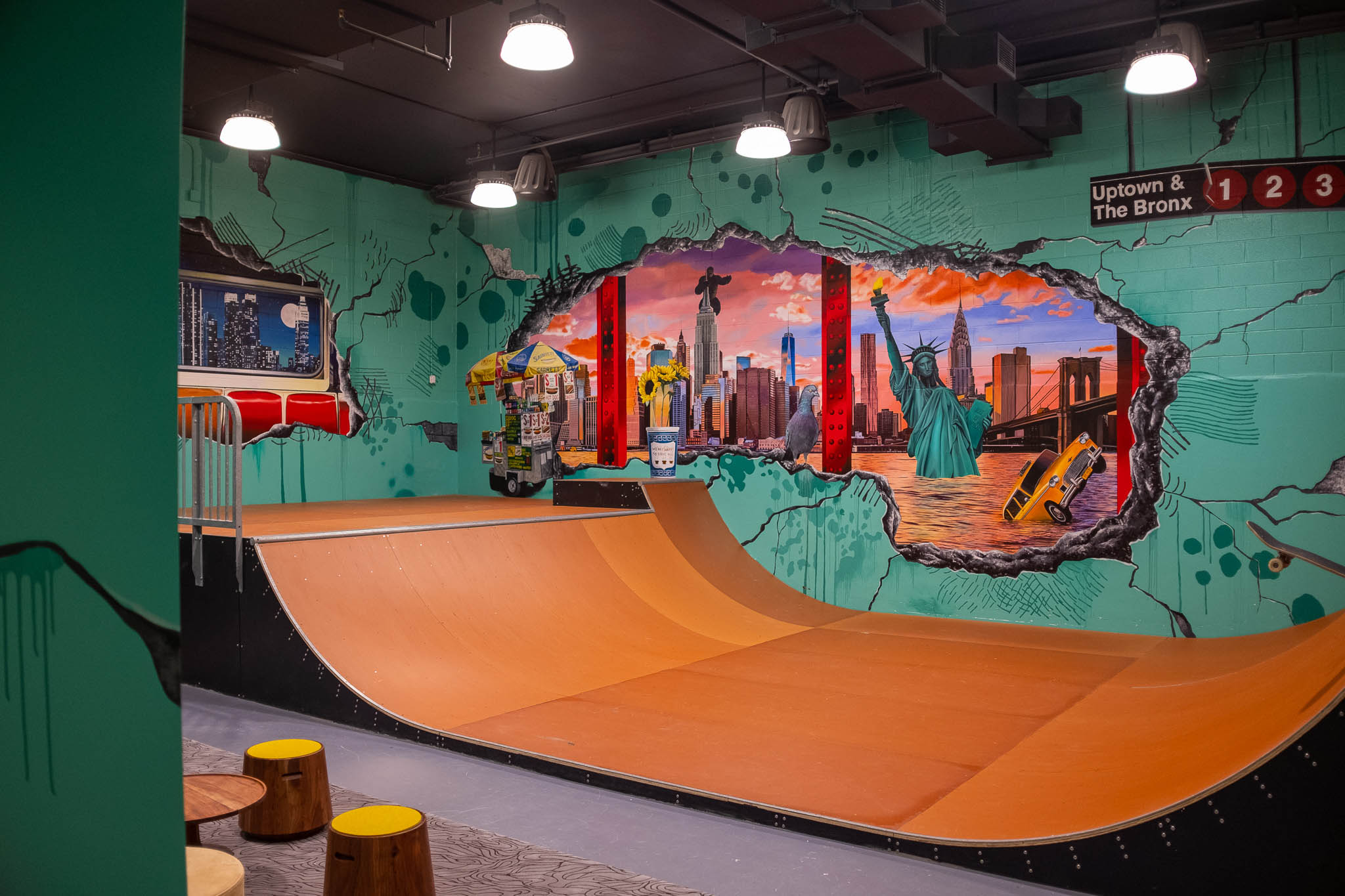 NYC Indoor Skatepark Mural